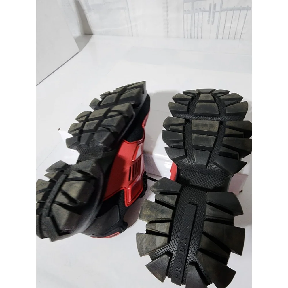 Prada Cloudbust Thunder Sneakers Red and Black Size 41
